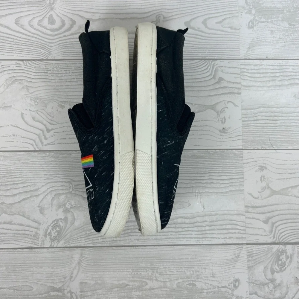 Pink Floyd Slip-On Shoes Size 7‎ Black Canvas Casual Sneakers Men's or women's